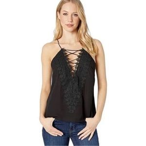 Wayf Posie black cross cross tank